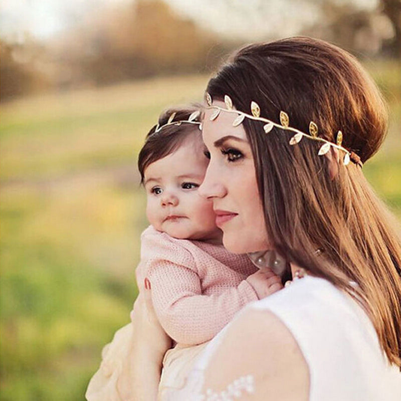 Gold Leaf Headband Set