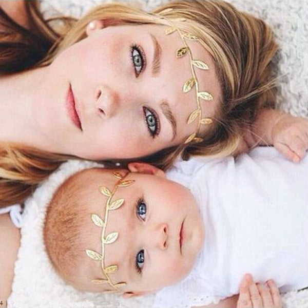 Gold Leaf Headband Set