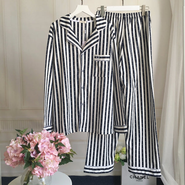 Striped Cotton Pajama Set