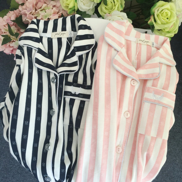 Striped Cotton Pajama Set