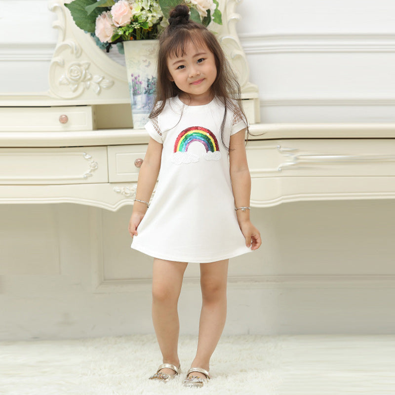 Fashion Sequined Rainbow Dress