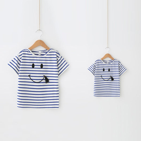 Striped Smiley Face Matching Shirts