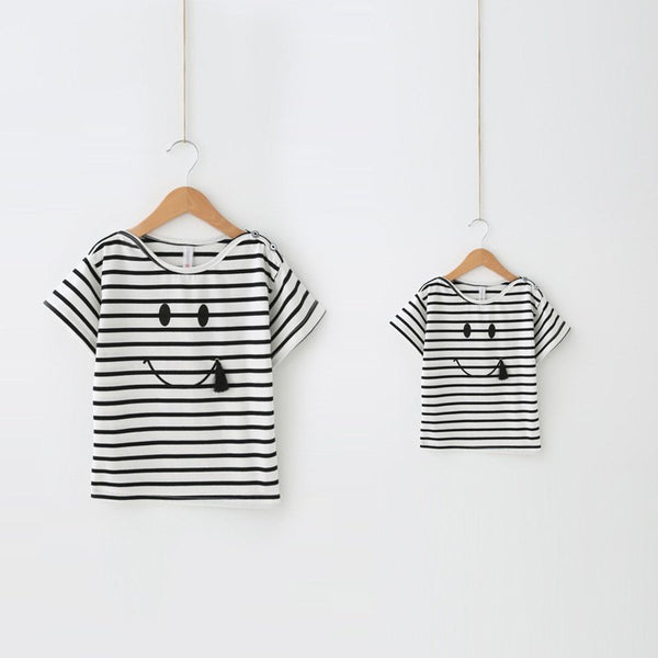 Striped Smiley Face Matching Shirts
