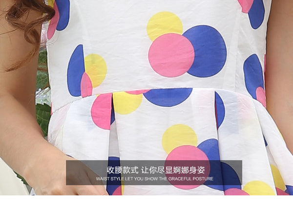Colorful Polka Dots Dress