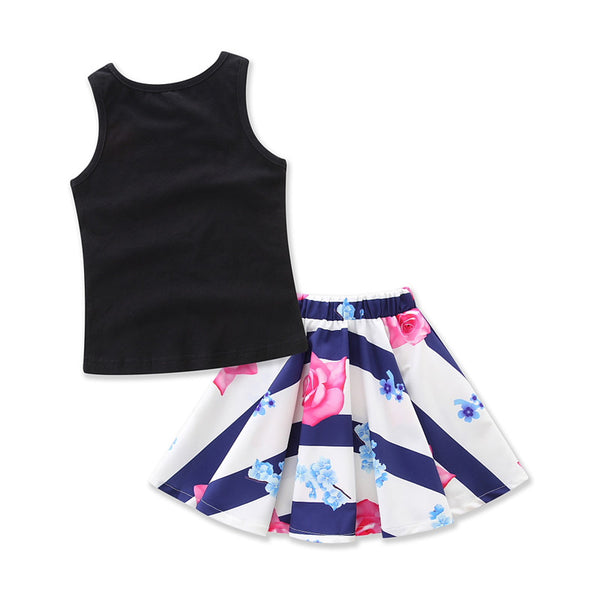 Plain Black Shirts With Floral Skirts