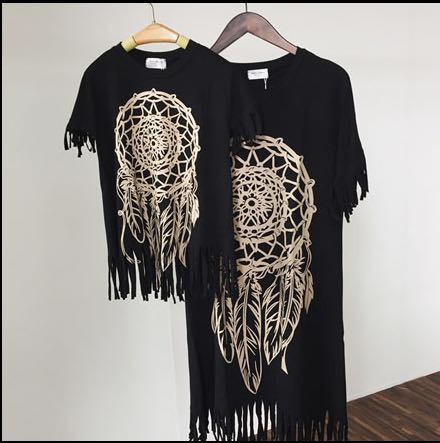 Black Fringe T-shirt