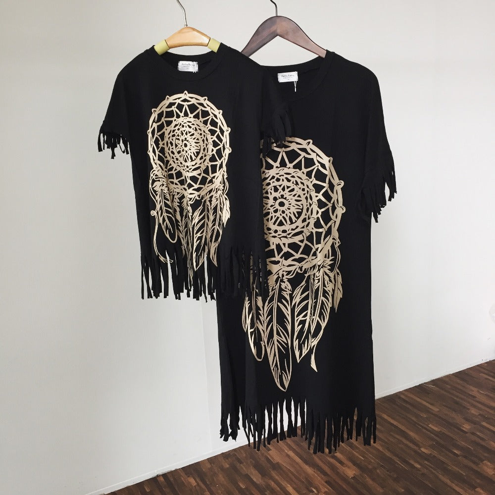 Black Fringe T-shirt