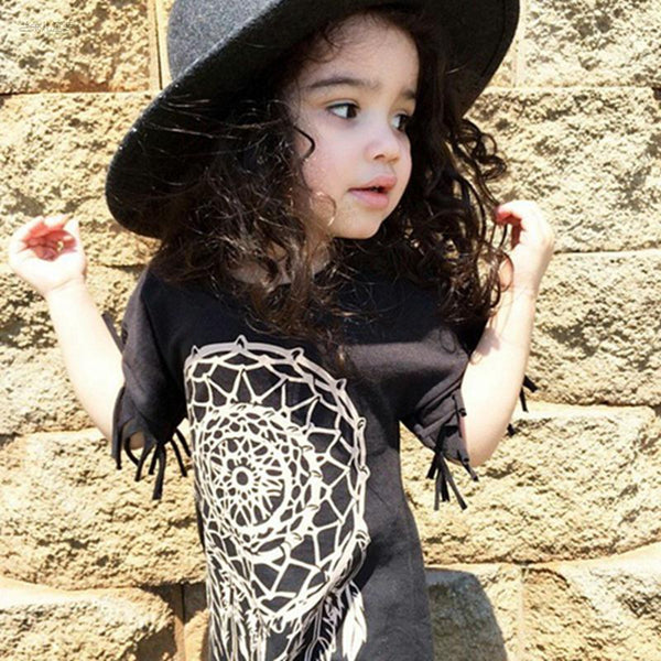 Black Fringe T-shirt