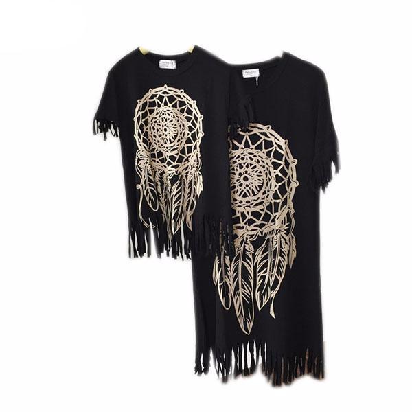 Black Fringe T-shirt