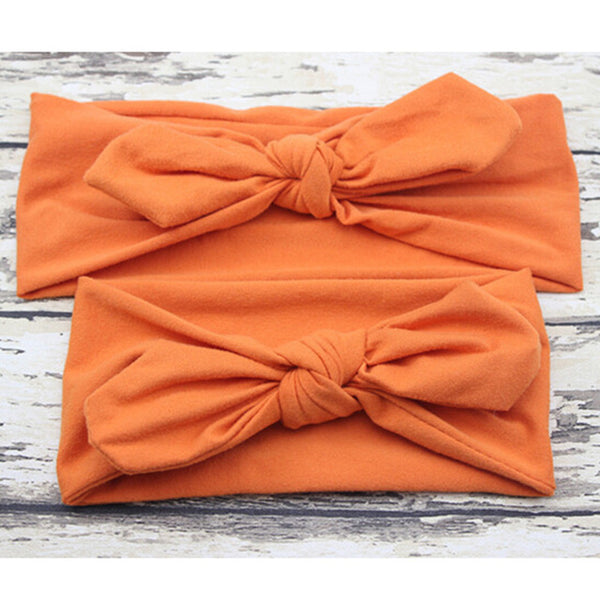 Plain Bow Knot Bunny Ears Cotton Headbands