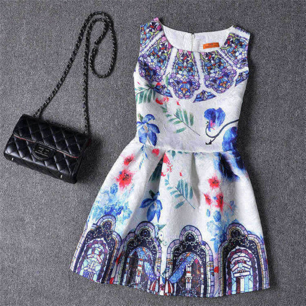 Retro & Butterfly Printed Dress