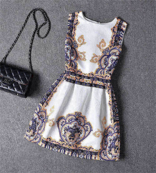 Retro & Butterfly Printed Dress