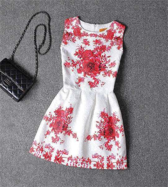 Retro & Butterfly Printed Dress